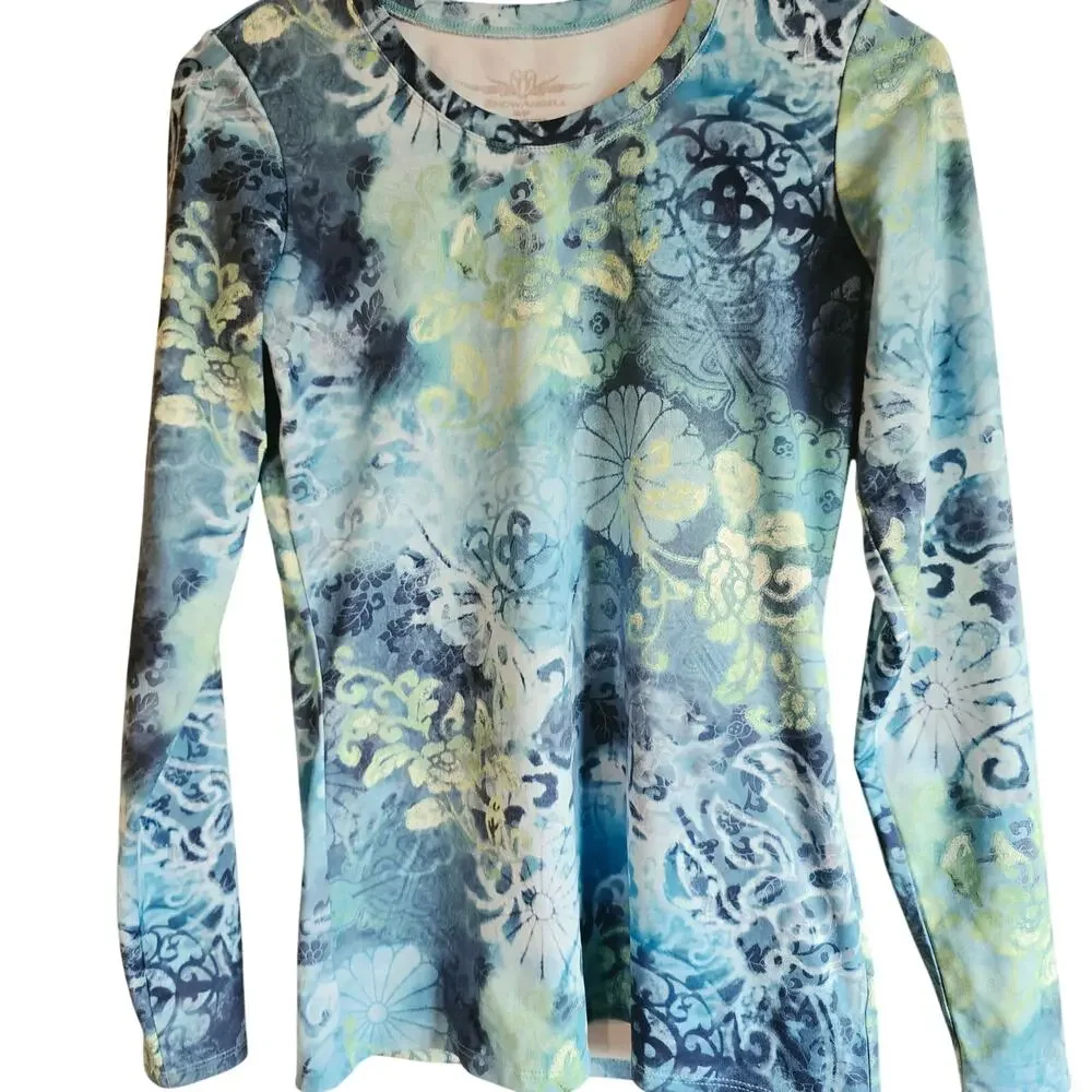 Snow Angel base layer winter garden long sleeve shirt size small - Picture 3 of 4